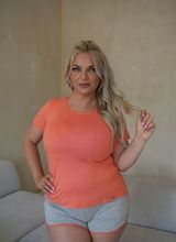 Classic Top+Szorty/ Zestaw Pomarańcz