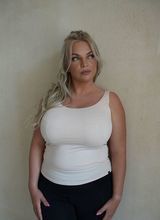 Second Skin Top Koszulka Bez Rękawów (Dekolt w Kształcie U) Caffe Latte