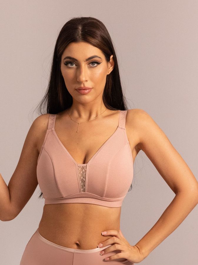 Marcella Bra Micromodal (no-wired bra, natural material) Powder