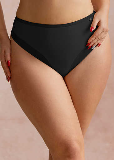 Fortuna Comfort Stringi Wysoki Stan Light Czerń